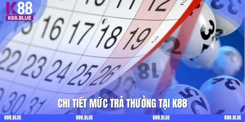 Chi tiết mức trả thưởng tại K88