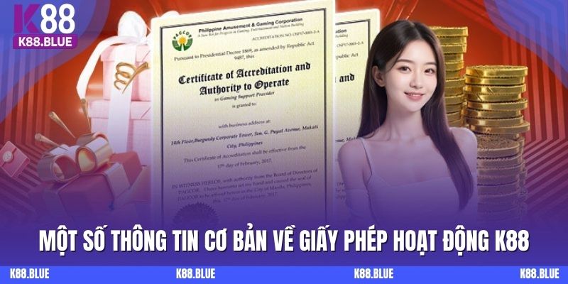 Một số thông tin cơ bản về giấy phép hoạt động K88